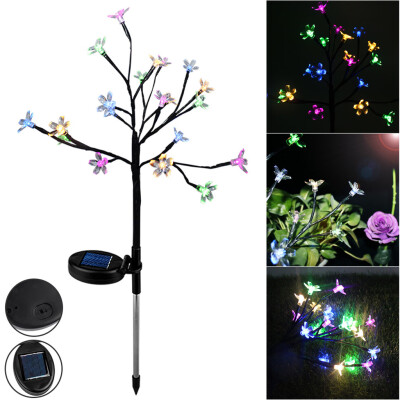 

〖Follure〗Solar Power Cherry Flower LED Light Outdoor Garden Yard Lawn Landscape Lamp 2pcs