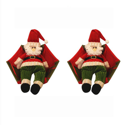 

Tailored 2PC Santa Claus Snowman In Parachute Christmas Tree Hanging Ornament Decoration
