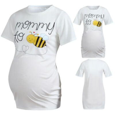

Pregnant Women Summer Dress Maternity Short Sleeve Casual Short Dress Sundress