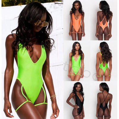 

Women One-Piece Beachwear Bandage Push-up Bikini Backless Bathing Swimwear