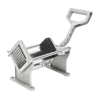 

Stainless Steel Vertical French Fries Machine with Two 38" & 14" Blades Silver & Black