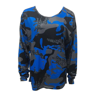 

Autumn Women V-neck Long-sleeved Blouse Floral Print Casual Loose Top Female Autumn Clothing