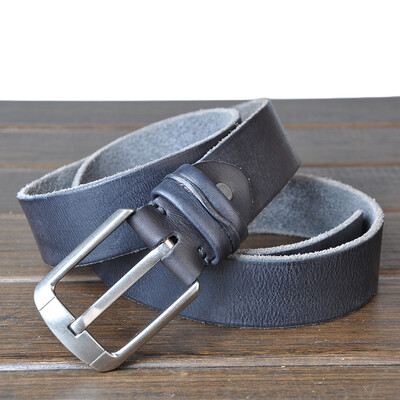 

Denim belt retro star wild belt mens leather retro belt first layer cowhide washed handmade mens belt