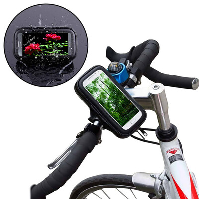 

Bicycle Motorcycle Handlebar Mount Holder Bag Waterproof Bike Cycling Pouch for Apple iPhone 6 Plus Samsung Galaxy S3 S4 S5 S6 Edg