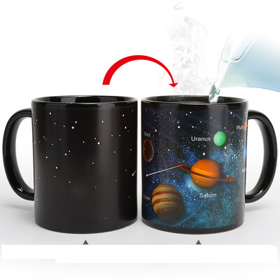 

Heat Changing Mug Color Changing Cup Galaxy Magic Coffee Mug Disappearing Heat Sensitive Porcelain Tea Cup 12 Ounce