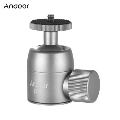 

Andoer D-2 Mini Tripod Ball Head Aluminium Alloy Tripod Mount Ballhead with 14inch Srew 38inch Screw Hole 360° Rotating Panorama