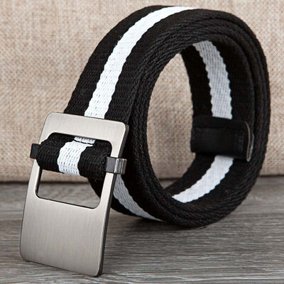 

Canvas belt fashion stripe canvas Alloy buckle Men belt trend casual Men&Women sport cowboy pants belt 110-140cm