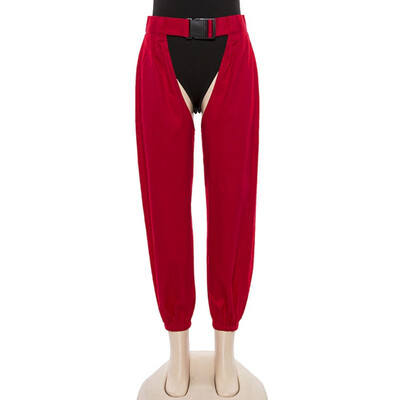 

Women Sexy Hips Trousers High Waist Jogger Sweatpants Harajuku Women Streetwear Red Hip Hop Pants Autumn Casual Cargo Pants