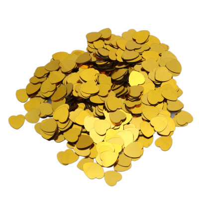 

2000pcs 10mm Gold shine Sparkle heart Wedding Party Confetti Table