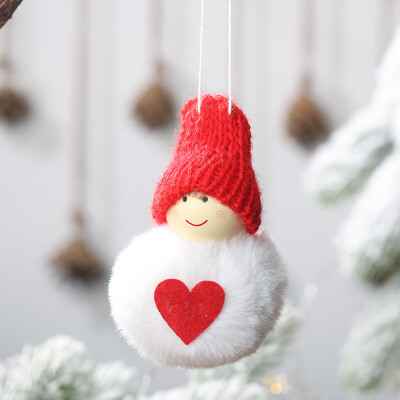 

Toponeto Christmas Plush Ball Pendant Cute Mini Snowman Hanging Pompom Doll Pendant