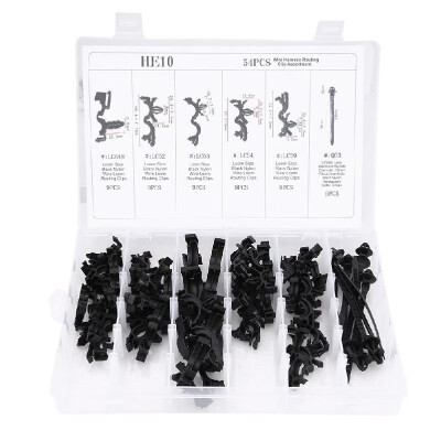 

54PCS Assorted Car Body Plastics Push Retainer Pin Rivet Fasteners Trim Moulding Clip Automotive Furniture Assembly Expansion Scre