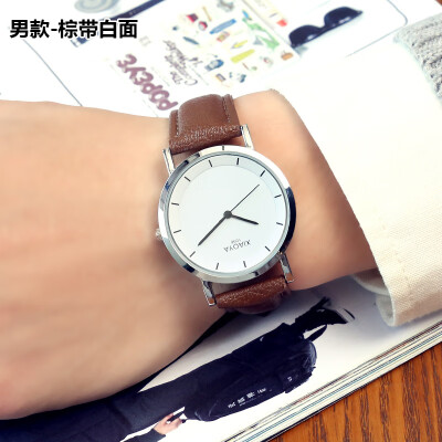 

Fashion casual Korean female students waterproof simple trend belt men&women quartz watch couple watches