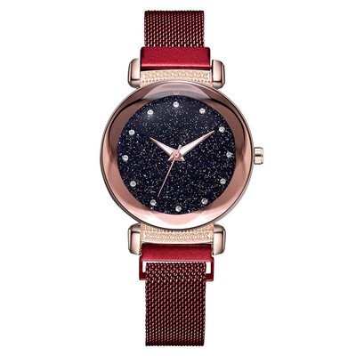 

Luxury Rose Gold Women Watches Starry Sky Magnetic Female Wristwatch Rhinestone Clock relogio feminino montre femme 533