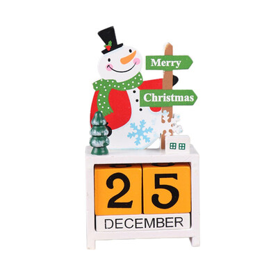 

Christmas Wooden Deer Calendar with Painted Blocks Advent Countdown Calendar Holiday Home Ornament Decorations