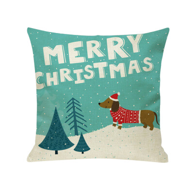 

Tailored New Christmas Cotton Linen Pillow Case Sofa Cushion Cover Home Decor