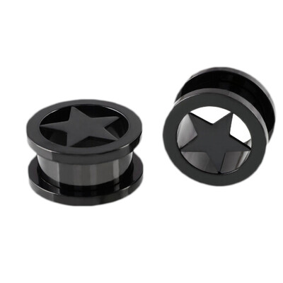 

Steel Gothic Ear Gauges Ear Tunnels Plugs Earrings Expanders
