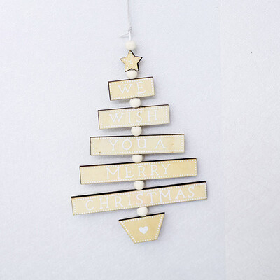 

1X Creative Wooden Christmas Tree Hanging Ornament DIY Xmas Pendants Gifts Decor