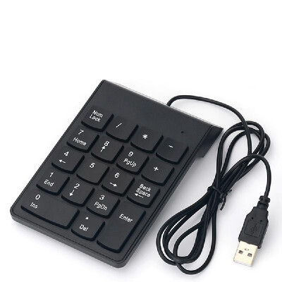 

Wired USB Numeric Keypad Slim Mini Number Pad Digital Keyboard 18 Keys for iMacMac ProMacBookMacBook AirPro Laptop PC Notebook