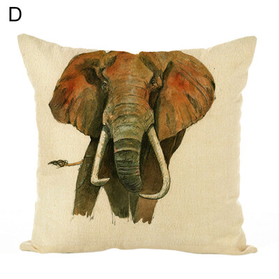 

45x45cm Elephant Pillow Case Cushion Cover Home Office Sofa Bed Car Decoration