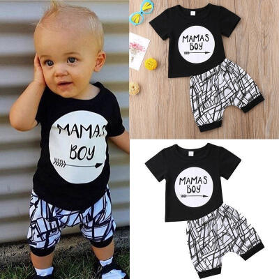 

Newborn Infant Baby Boy Toddler T-shirt TopsPants Outfit Clothes Sets