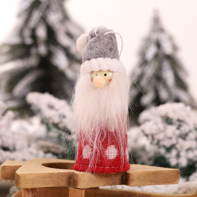 

Long Beard Doll Christmas Pendants Decorative Hanging Figurine Ornaments Holiday Gift Decorations