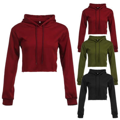 

Women Long Sleeve Cat Ear Hoodie Jumper Casual Pullovers Cropped T-shirt Blouses