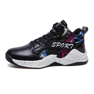 

Mens thick-soled sports shoes high-top basketball shoes boys combat boots