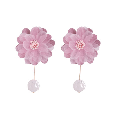 

Solememo Ladies Purple Flower Simulated Pearl Dangle Earrings Drop Jewelry Fashion Bohemian Women Girls Earrings Wholesale E5708