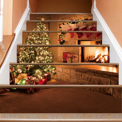

Gobestart Christmas Decoration Stair Stickers Christmas Stairs Stickers Wall Stickers