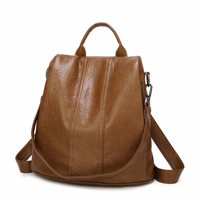 

Vinage Backpack Women PU Leather Anti Theft Travel Backpacks for Girls Multifunctional Bagpack Shoulder Bags Female Back Pack