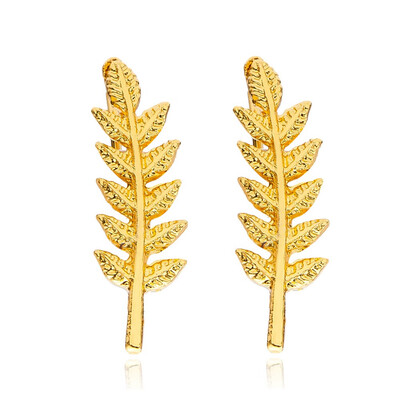 

EK235 2018 New Vintage Leaves Stud Earrings for Women Beautiful Tree Leave Feather Earrings Ear Jewelry Student Girl Gift Brinco