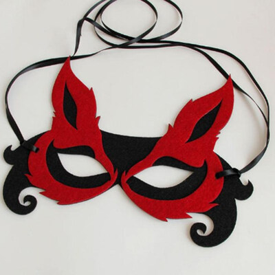 

FUNNYBUNNY Fashion Felt Mask Party Cos Firefox Party Decoration Halloween Eye Mask Masquerade Masks Upper Half Face