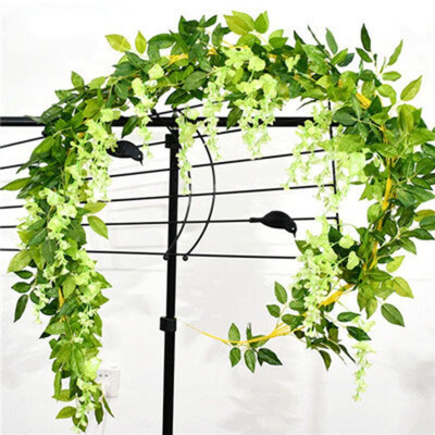 

FUNNYBUNNY 361 Feet Artificial Silk Wisteria Vine Ratta Silk Hanging Flower Wedding Decor