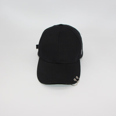 

South Korean stars with a hat fashion metal ring baseball cap iron ring Cap Korean version of V-shaped caps wholesale