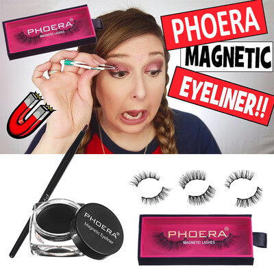 

Magnetic Liquid Eyeliner Gel False Fake Eyelashes 3D Eye Lashes Makeup Set Strong Five-Magnetic Eyeliner False Eyelashes