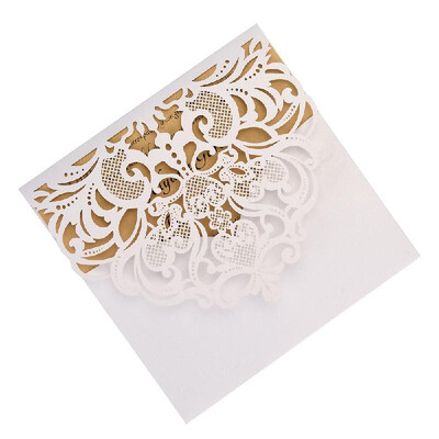 

10Pcs Pearl Paper Floral Invitation Cards Invitation Holders for Wedding Birthday Party Anniversary