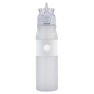 

600ml Sports Water Bottle with Straw BPA-Free Leak Proof Flip Top Drinking Water Bottle for Travel Outdoor Hiking Camping