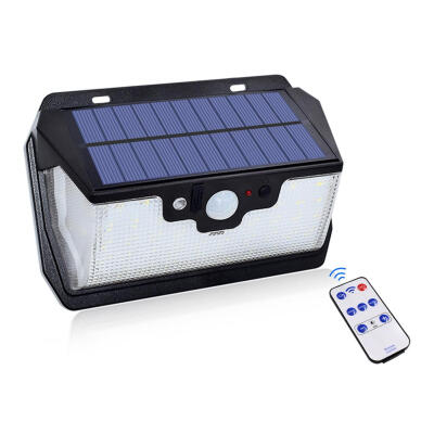 

1000lm Waterproof Solar Light 55LED Outdoor Security Lamp w Remote Control