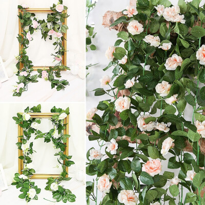 

23m Artificial simulation silk rose Flower Hanging Vine Ivy Decoration For Home Decor Wedding party bouquet