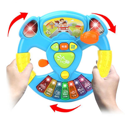 

Greensen Steering Wheel Kid Developing Tell Story Musical Instruments Infant Educational Toy for Child