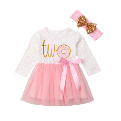 

1st 2nd Third Birthday Dress Girls Toddler Outfit Tutu Dresses Princess Party