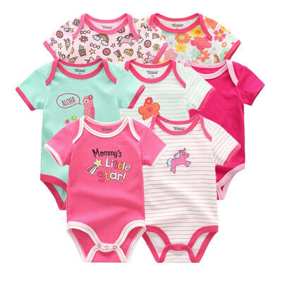 

Newest 7PCS Baby Boys Clothes Rompers Baby Girls Clothes Newborn Bodysuits Babywear Cotton 0-12M For Babies Outwear Clothing Sets