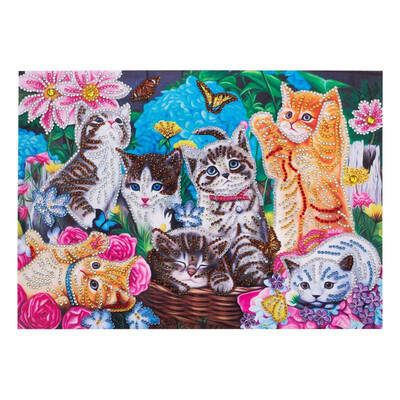 

Animals Dog Cat Rabbit Pattern 5D DIY Partial Diamond Painting for By Number Kits For Adult Kids Practice Wall Decoration