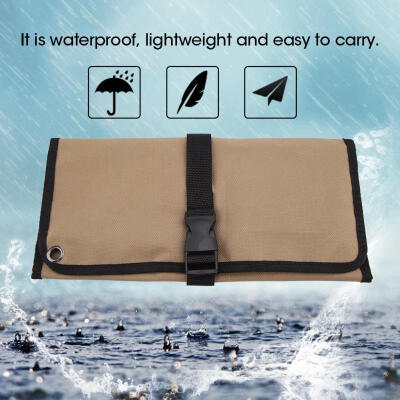 

Greensen 45 x 32 cm Durable Waterproof Canvas Electrician Roll Up Hardware Tools Storage Bag