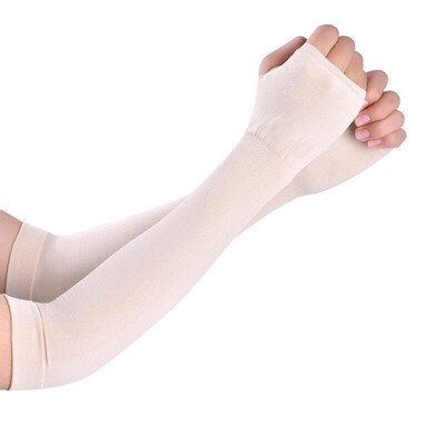 

UV Protection Protect Cover Cycling Long Sun Arm Sleeves Comfortable Ice Silk Sunscreen Sleeves Arm Warmer Half Finger Sleeves