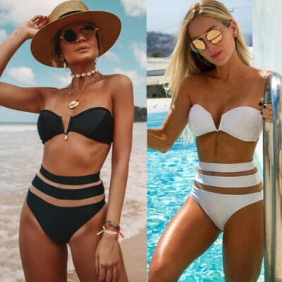 

Women&39s High Waist Bikini Set Padded Push Up Bathing Suit Swimwear Swimsuit Beachwear