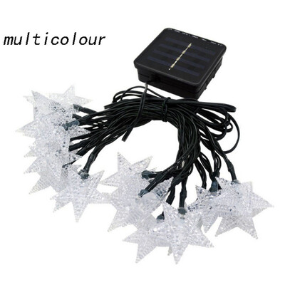 

Outdoor Star Shape 20LED Light Christmas Waterproof Solar Powered Strip Light Garden Wedding Party Decor