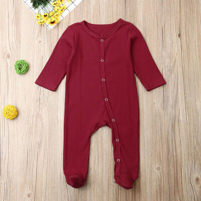 

Newborn Baby Girls Boys Long Sleeve Warm Romper Bodysuit Jumpsuit Clothes Outfit