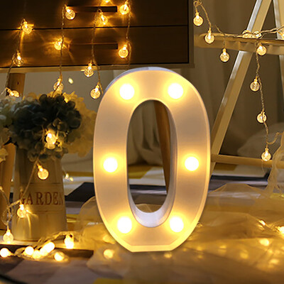 

Gobestart Alphabet LED Digital Lights Light Up White Plastic Digital Standing Hanging A