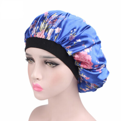 

〖Follure〗Soft Silk Hair Bonnet with Wide Band Comfortable Night Sleep Hat Hair Loss Cap